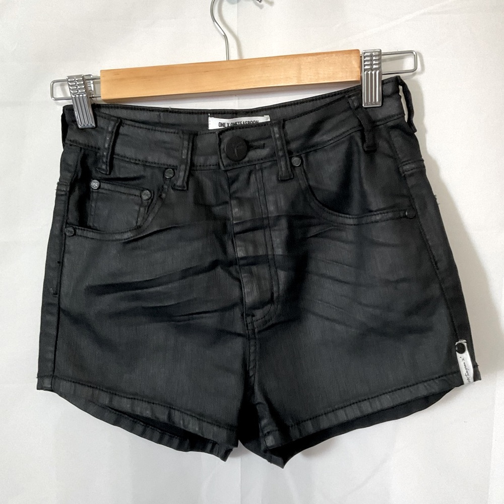 High-Rise Black Women's Denim Shorts